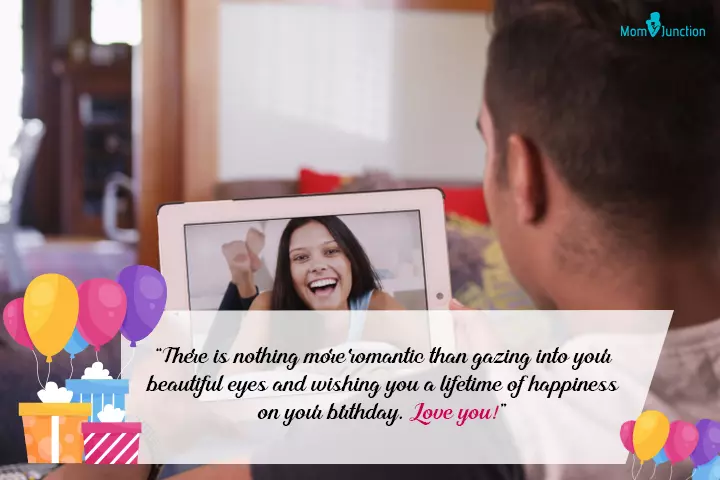 virtual call for long distance birthday wishes for girlfriend/wife