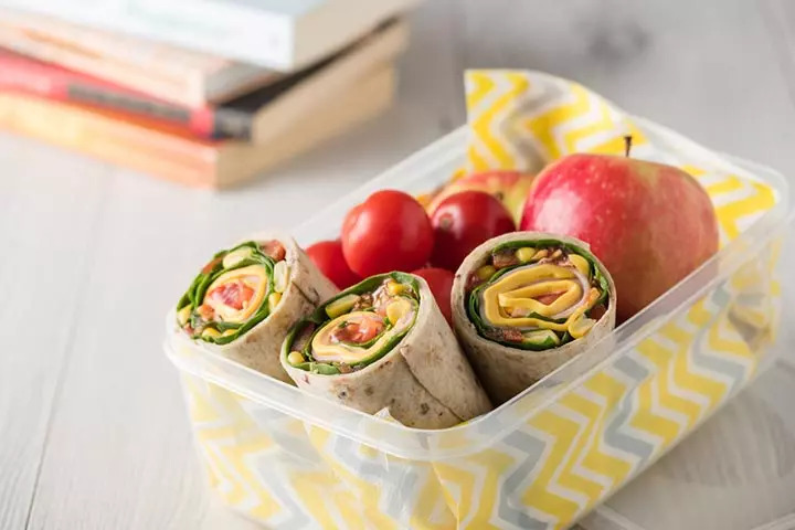 Hummus wrap bento box lunch ideas