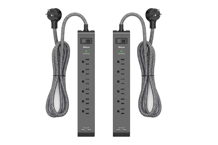 MifasoTwo-Pack Surge Protector Power Strip