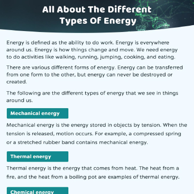 More About Forms Of Energy
