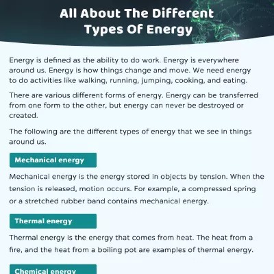 Forms Of Energy worksheet