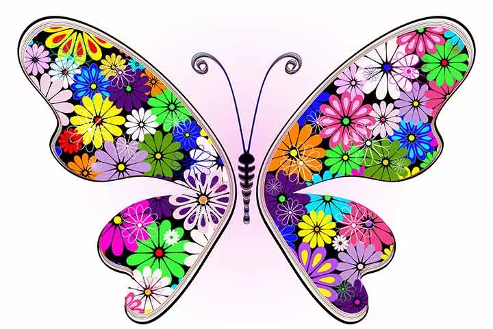 Mosaic butterfly spring activities for kids