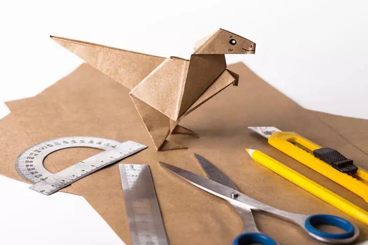 Paper bag dinosaur crafts for kids