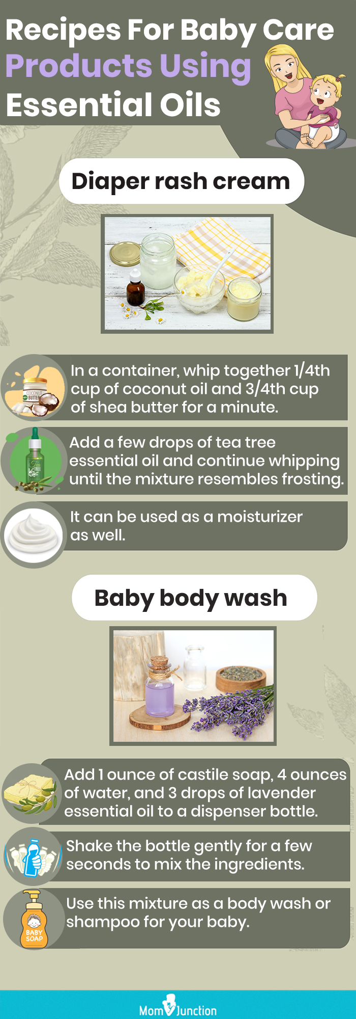recipes for baby care products using essential oils [infographic]