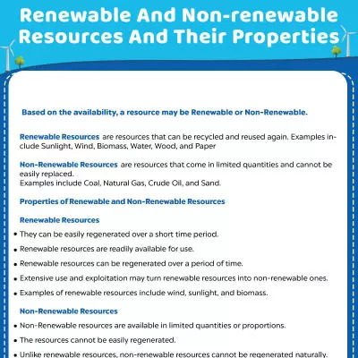 Renewable And Non-renewable Resources And Their Properties