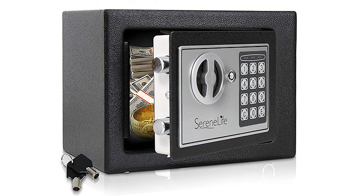 SereneLife Digital Electronic Mechanical Lock Safe