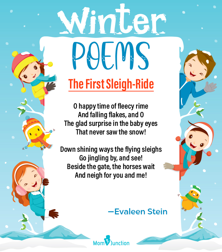 The first sleigh-ride winter poem for kids
