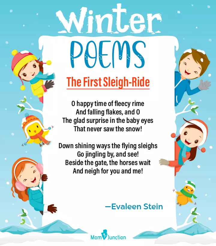 The first sleigh-ride winter poem for kids