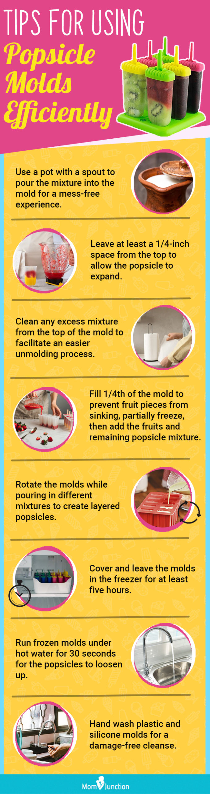 Tips For Using Popsicle Molds Efficiently (infographic)