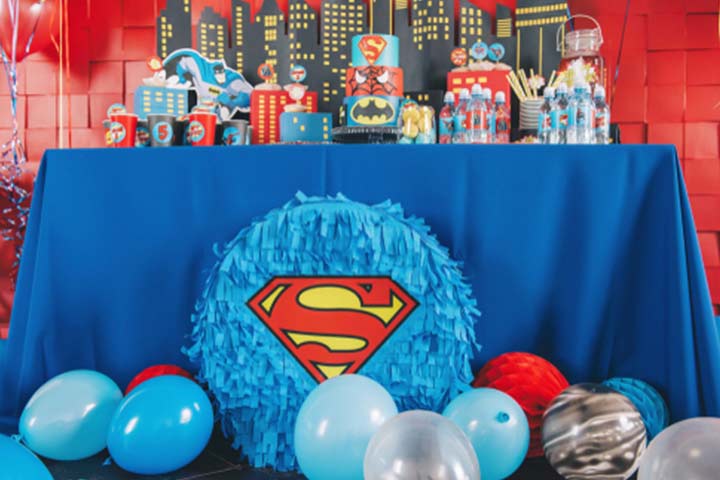 Vintage superhero birthday party themes for girls