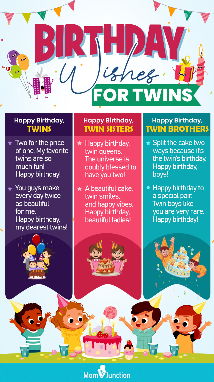 happy birthday wishes for twins (Infographic)