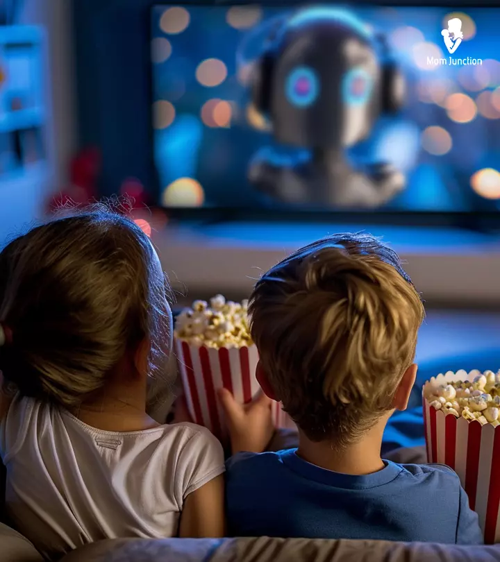 Kids Watching Robot Movies