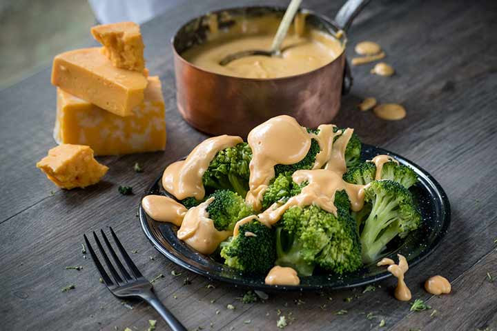 Kid-friendly broccoli with vegan cheese recipe