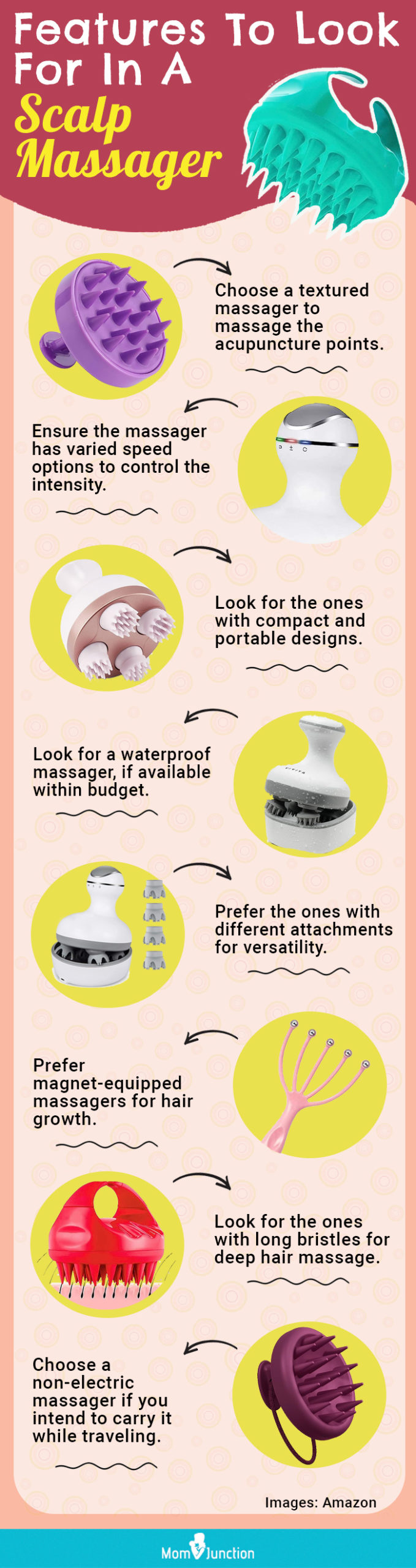 Features To Look For In A Scalp Massager (infographic)