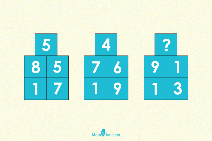 Fill In The Missing Number maths puzzle for kids