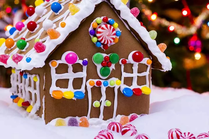 Gingerbread House With Colorful Candy