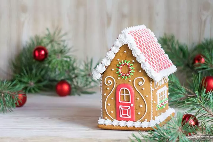 Gingerbread House With Pink Roof