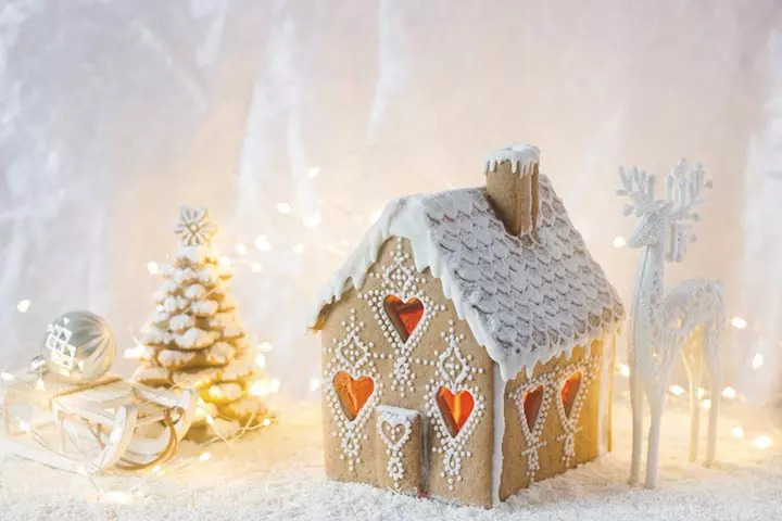 Gingerbread House With Snow Kissed Roof