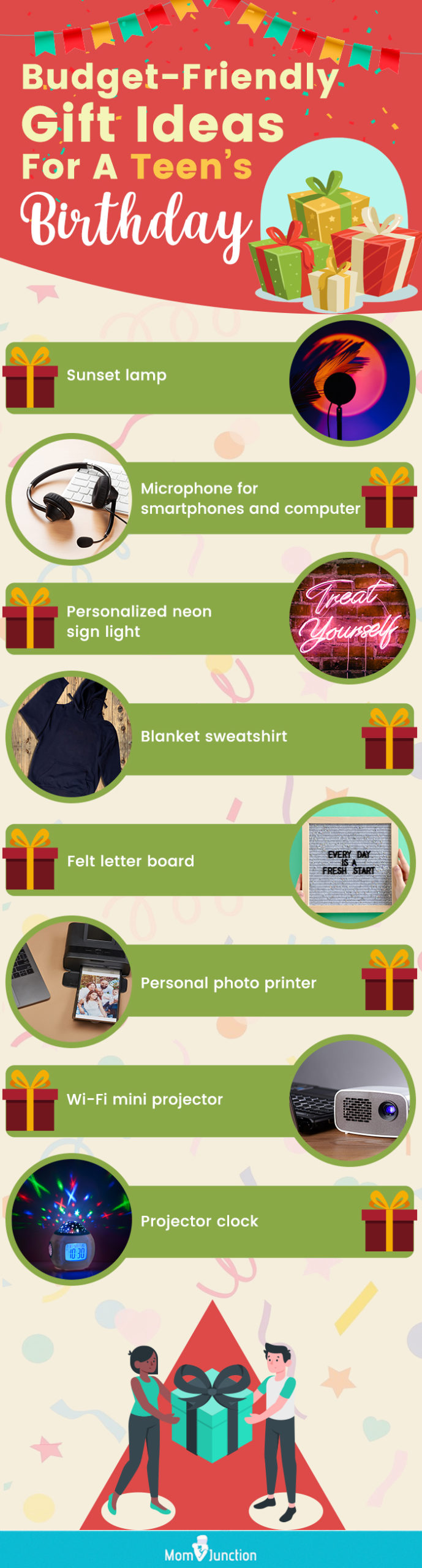 budget friendly gift ideas for a teens birthday [infographic]