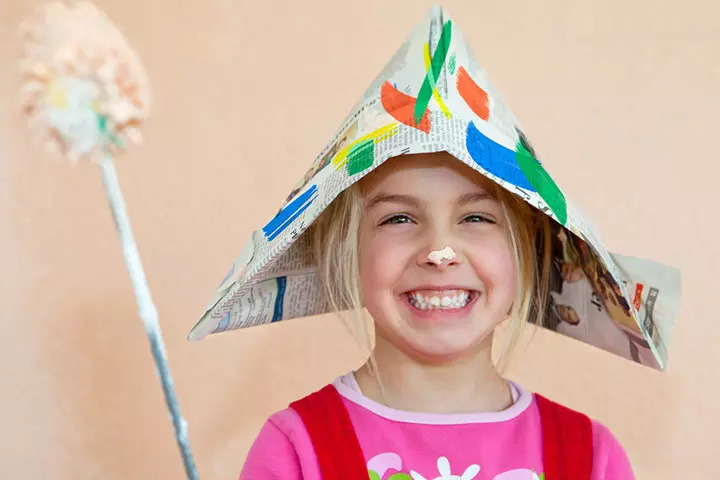 Sailor hat, newspaper crafts for kids