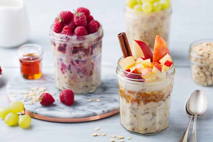Overnight oats, lactation boosting recipes for breastfeeding