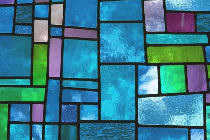 Stained glass collage art ideas for kids