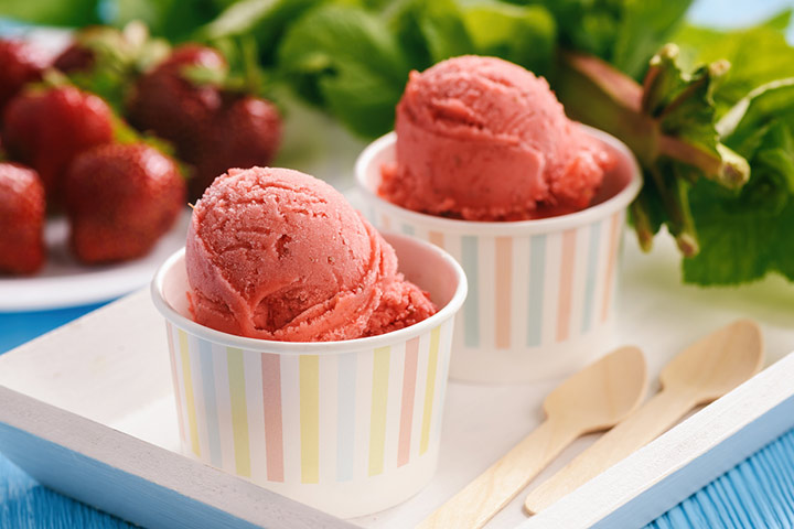 Strawberry and rhubarb ice cream recipes for kids