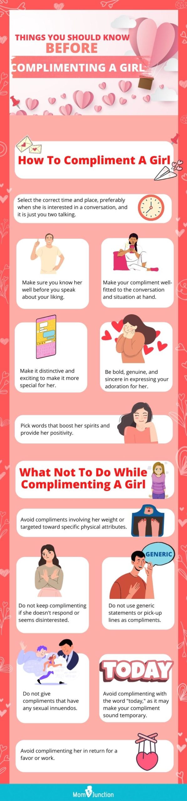 things you should Know before complimenting a girl [infographic]