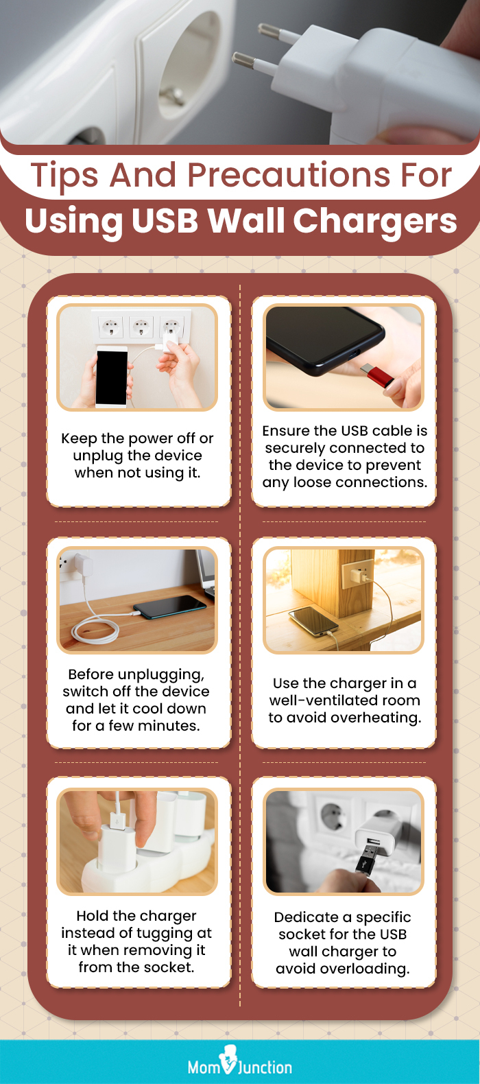 Tips And Precautions For Using USB Wall Chargers (infographic)