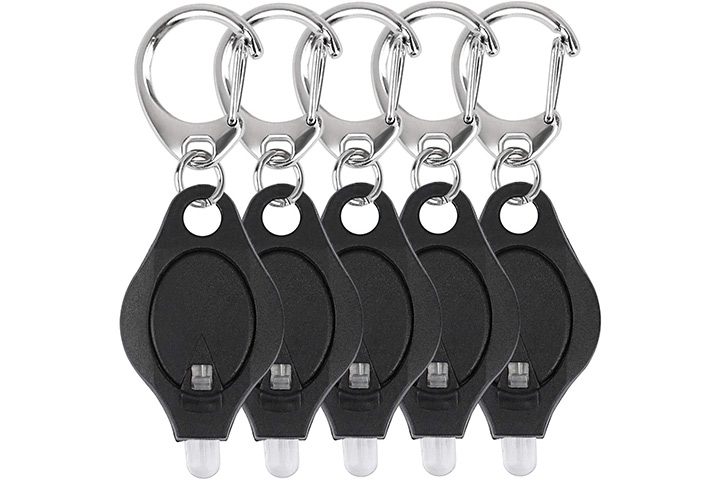 Uniclife 5 Pack Mini Keychain Flashlight