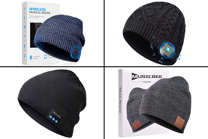 Attikee Music Beanie Unisex LED Beanie Hat with Light Built-in Speakers /& Mic