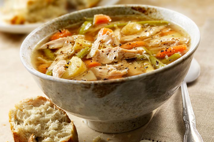 Turkey Noodles Soup, slow cooker recipe for kids