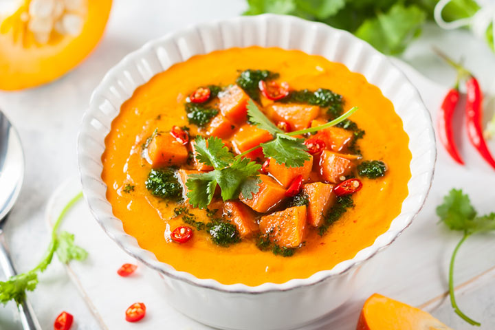 Butternut Squash And Farro Soup, slow cooker recipe for kids
