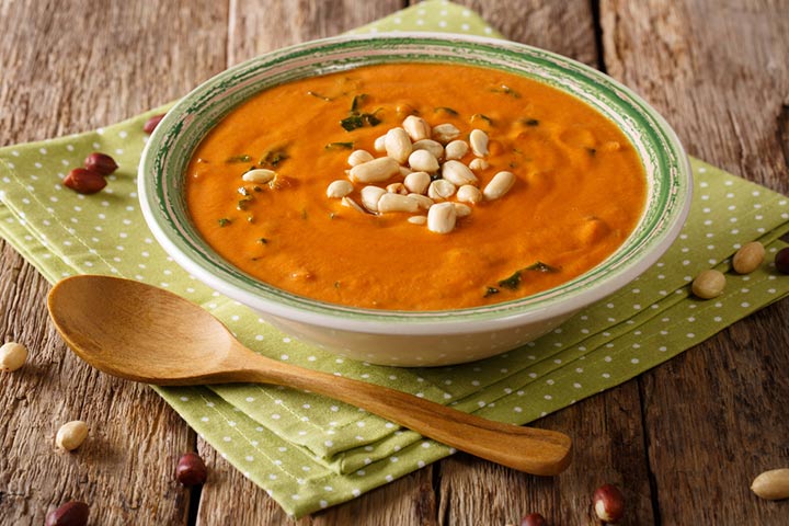 Sweet Potato And Peanut Soup, slow cooker recipe for kids