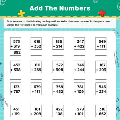 3-Digit Addition Worksheets: With Regrouping
