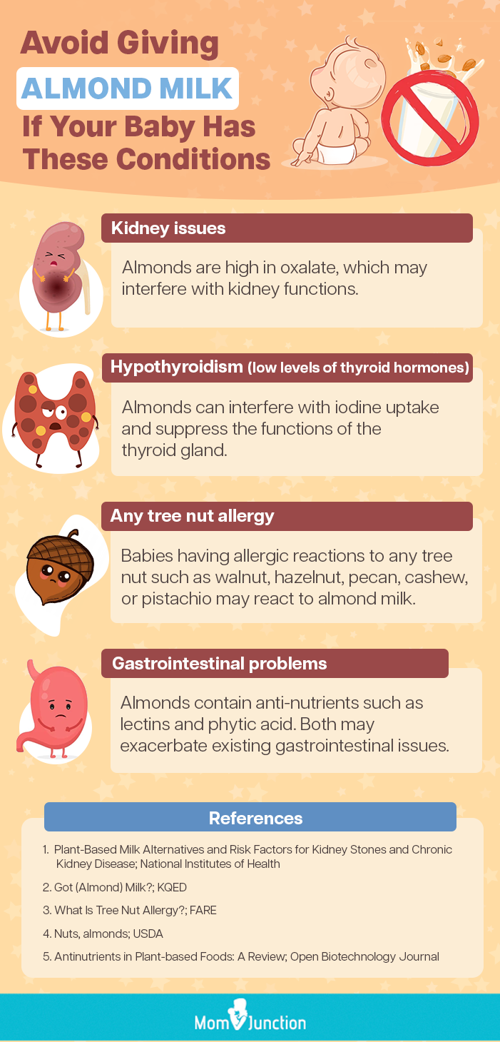 when not to give almond milk to babies (infographic)
