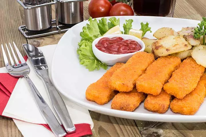 Baked fish finger foods for baby