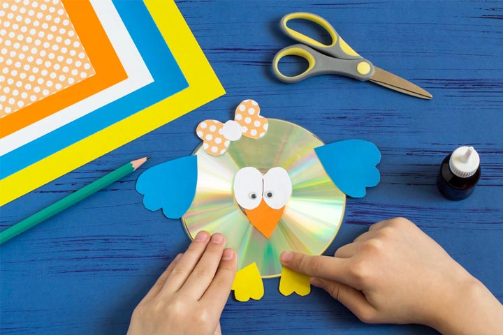 CD bird crafts for kids