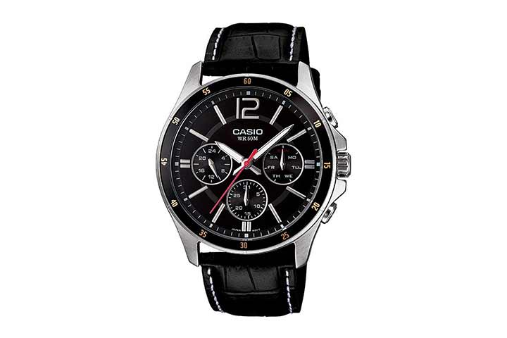 Casio Enticer Chronograph Black Dial Men's Watch
