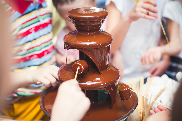 Chocolate fountain; 7 year old birthday party food ideas
