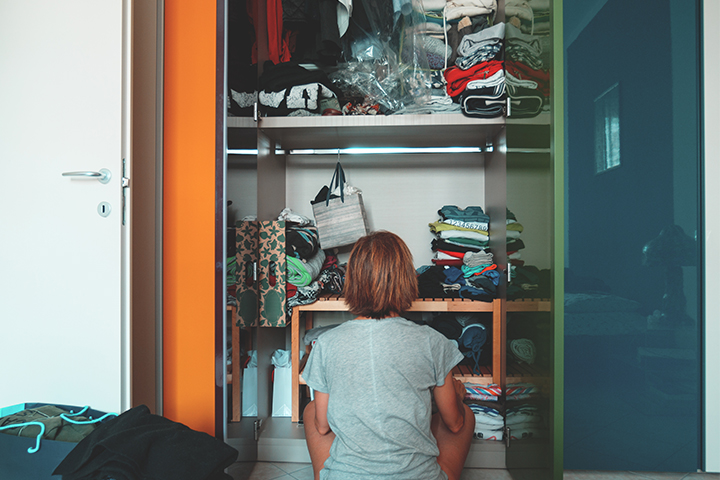 Clean your closet to remove the clutter