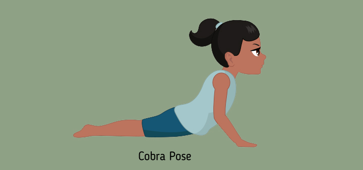 Cobra pose (Bhujangasana) yoga for toddlers