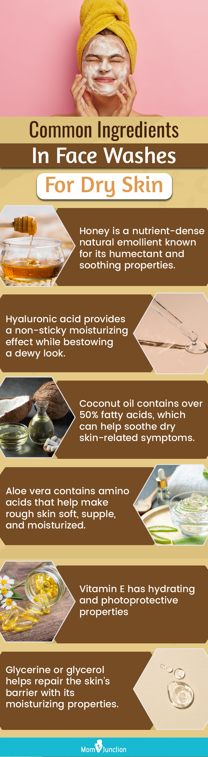 Common Ingredients In Face Washes For Dry Skin (infographic)