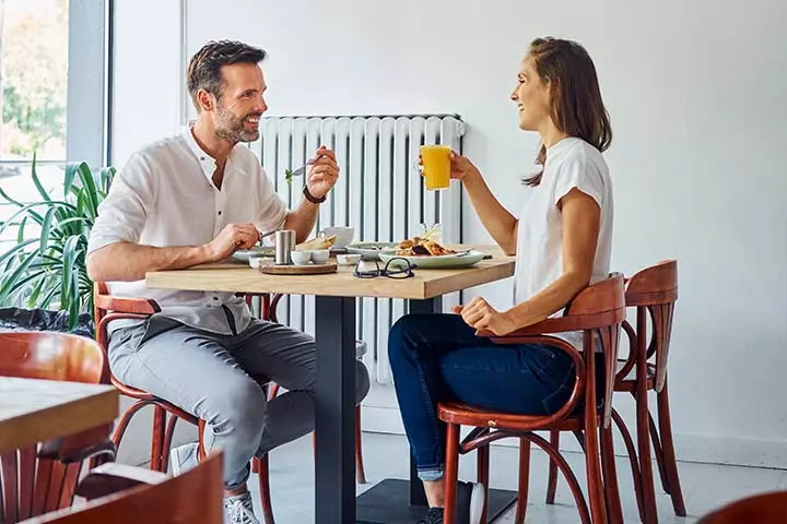 Couple having a conversation