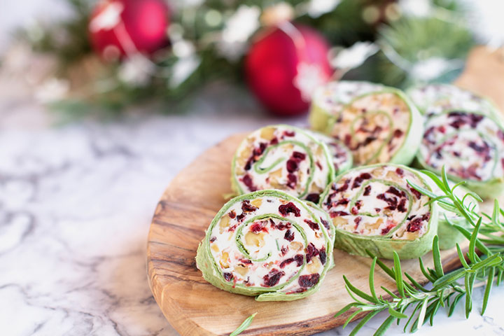 Cranberry and goat cheese pinwheel sandwich cold lunch ideas for kids
