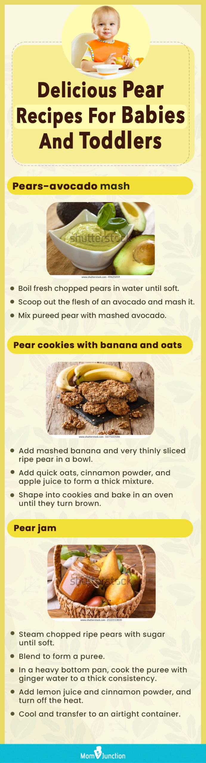 delicious pear recipes for babies and toddlers [infographic]