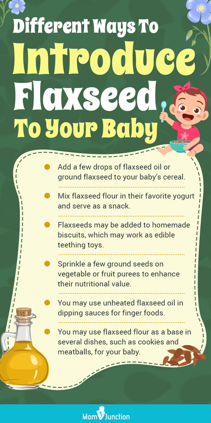 different ways to introduce flaxseed to your baby [infographic]