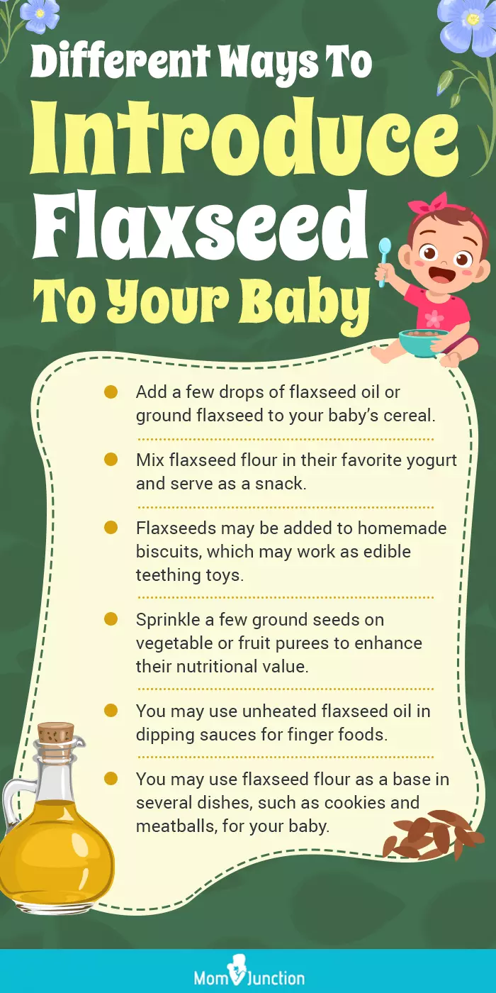 different ways to introduce flaxseed to your baby (infographic)