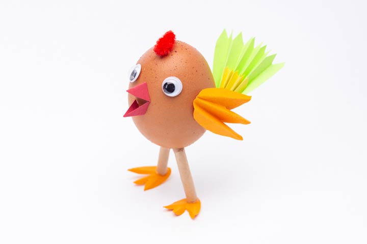 Egg shell bird crafts for kids