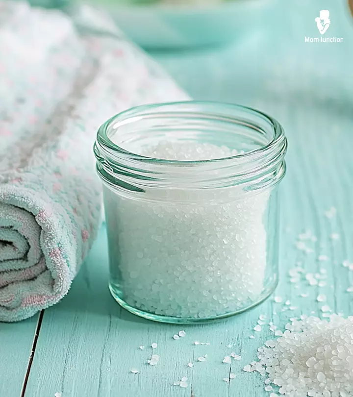 Baby Taking Epsom Salt Bath